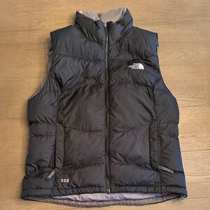 The North Face Black Puffer Vest with High Collar